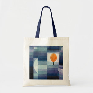 Tote Bag Paul Klee Harbinger d'automne. Bleu géométrique