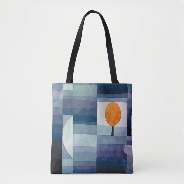 Tote Bag Paul Klee Messager de l'automne Bleu Moderne Abstr (Devant)