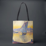 Tote Bag Paul Signac - Le Port au coucher du soleil, Opus 2<br><div class="desc">Le Port au coucher du soleil,  Opus 236 (Saint-Tropez) / Le Port au soleil couchant,  Opus 236 (Saint-Tropez) - Paul Signac,  Huile sur toile,  1892</div>