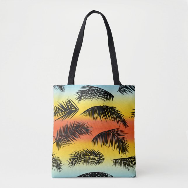 Tote Bag Paume tropicale feuille motif (Devant)