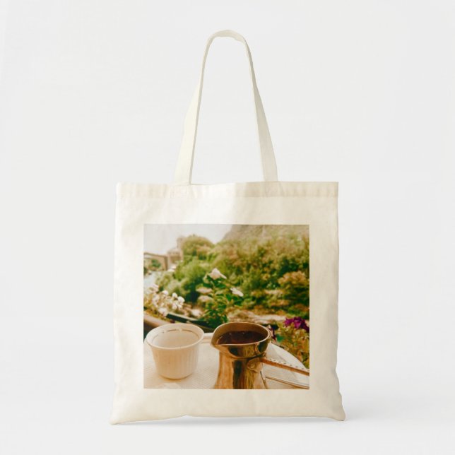 Tote Bag Pause café bosniaque à Mostar (Devant)
