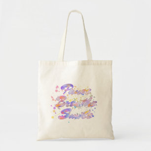 Tote Bag Pause Respirer Sourire Aquarelle rose Mauve Jaune