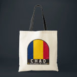 Tote Bag Pavillon du Tchad Emblème Vintage déprimé<br><div class="desc">emblème en détresse du Tchad avec le drapeau et les armoiries.</div>