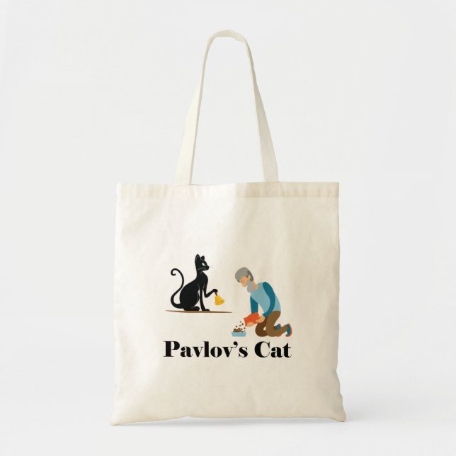 Tote Bag Pavlov's Cat Funny Psychology (Devant)
