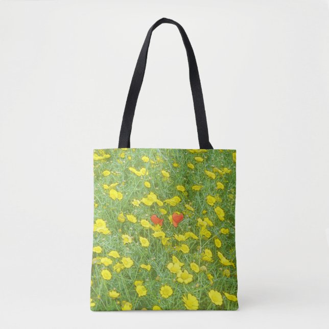Tote Bag Pavot aquarelle (Devant)