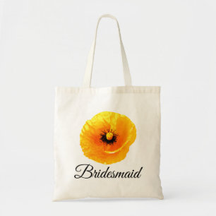 Tote Bag Pavot jaune Abstrait Floral Mariages Bridesmaid