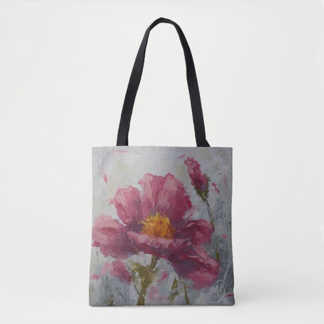 Tote Bag Pavot rose (Devant)
