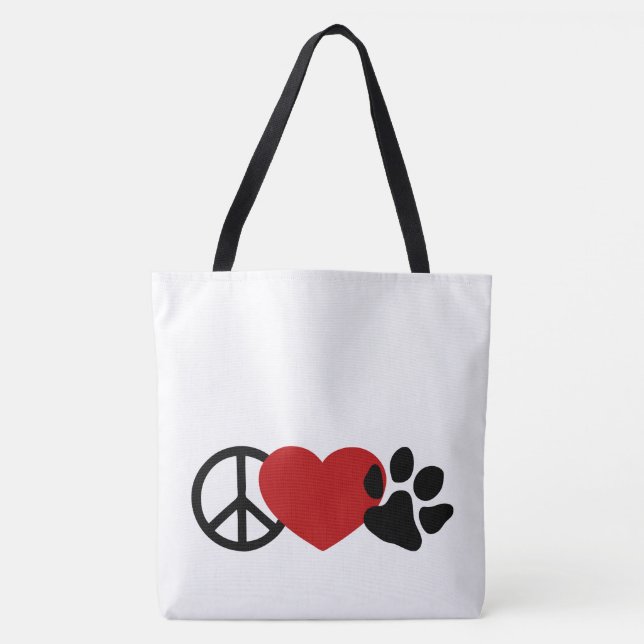 Tote Bag Paw Aimé-La Paix (Devant)