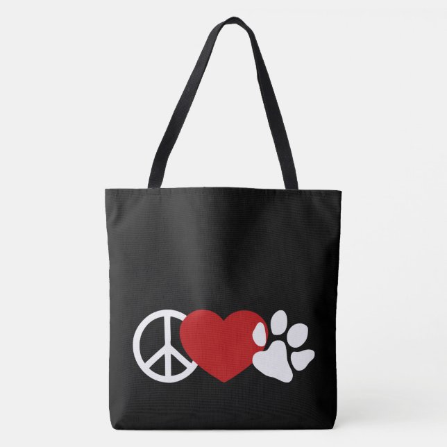 Tote Bag Paw Aimé-La Paix (Devant)