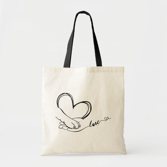 Tote Bag Paw et Hand Love (Devant)