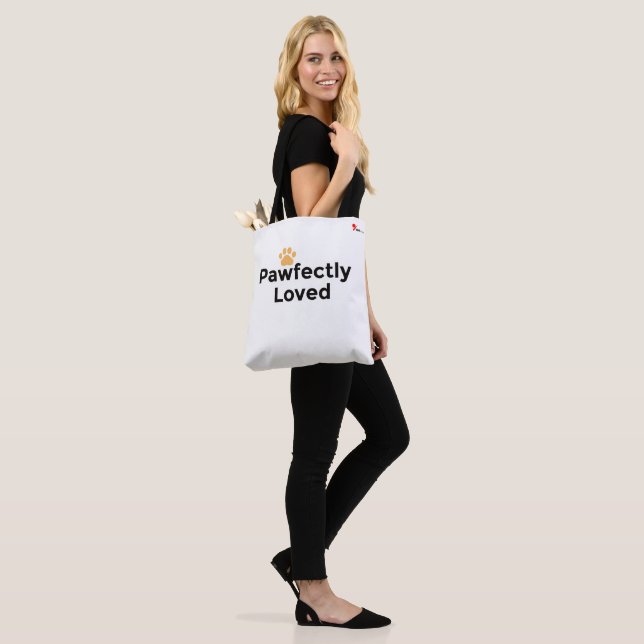 Tote Bag Pawfectly Loved Minimalist Pet Lover (Sur le modèle)