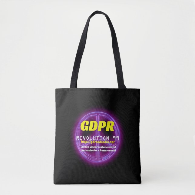 Tote Bag Paxspiration GDPR Fourre-tout noir de base (Devant)