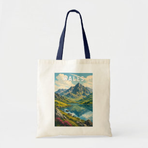 Tote Bag Pays de Galles Royaume-Uni Illustration Voyage Art