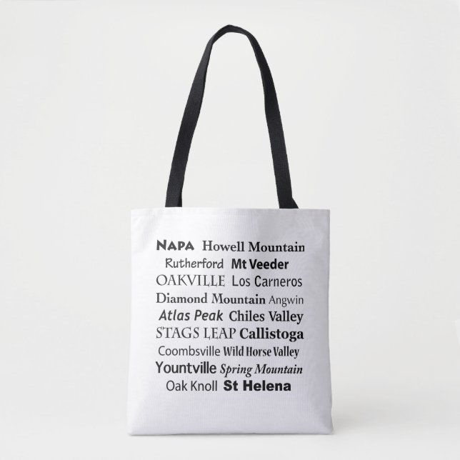 Tote Bag Pays viticole de Napa (Devant)