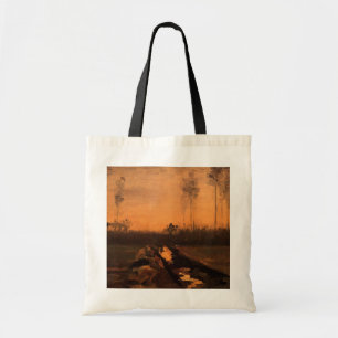 Tote Bag Paysage à Dusk par Vincent van Gogh