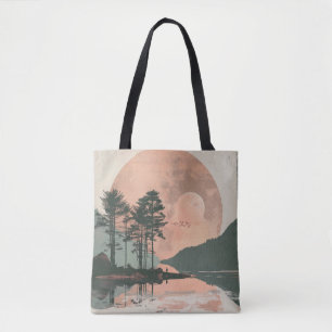 Tote Bag Paysage Abstrait de Boho (1)