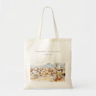 Tote Bag Paysage aquarelle de mariage à Tucson, Arizona