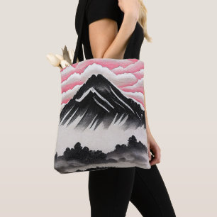 Tote Bag Paysage artistique japonais de montagne vintage