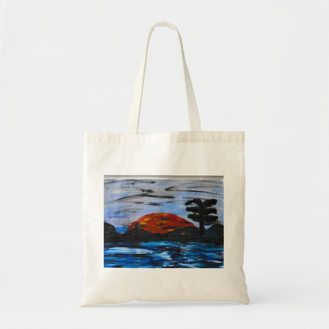 Tote Bag Paysage au coucher du soleil (Devant)