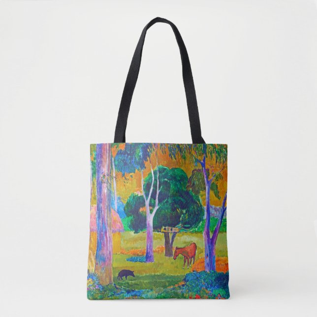 Tote Bag Paysage avec cochon et cheval, Gauguin (Devant)