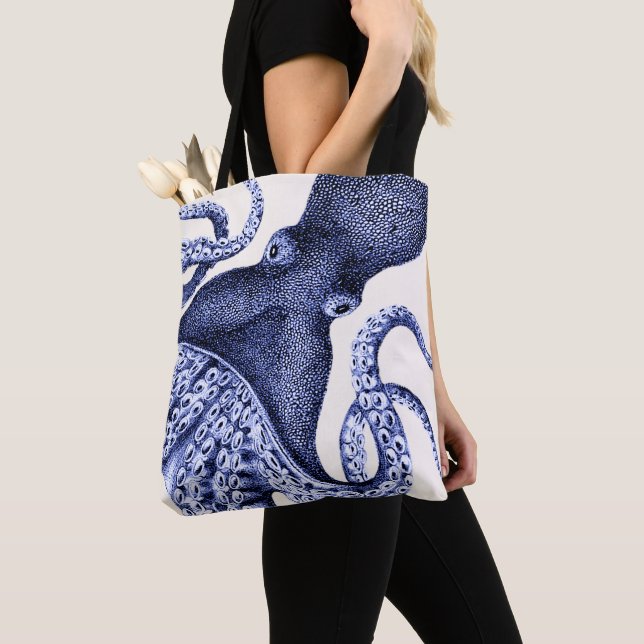 Tote Bag Paysage Bleu Octopus (De près)