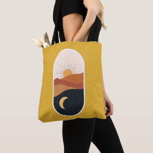 Tote Bag Paysage céleste, jaune soleil