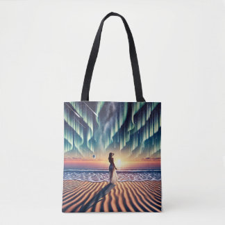 Tote Bag Paysage cosmique : Aurora Dreaming 3D