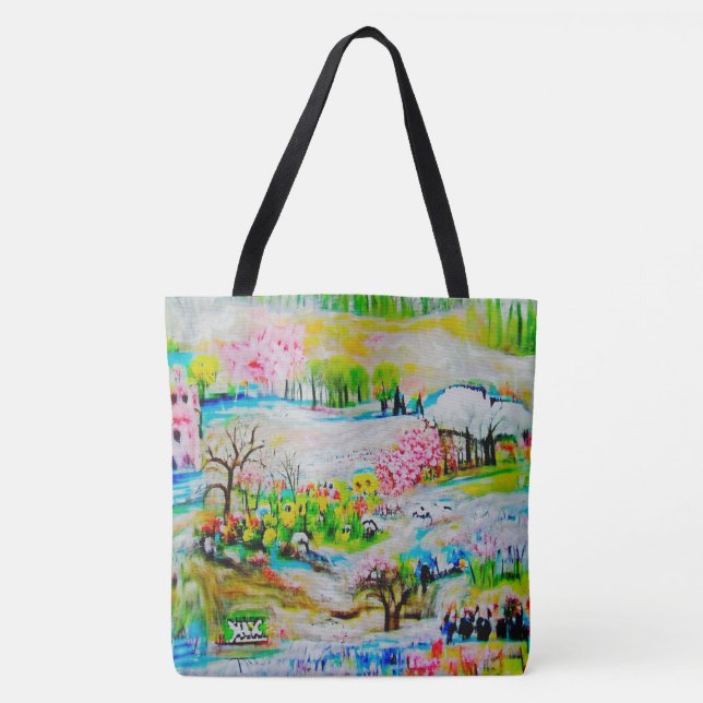Tote Bag Paysage d'aquarelle 2 (Devant)