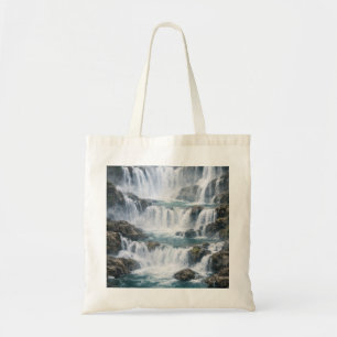Tote Bag Paysage de cascade brumeuse