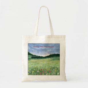 Tote Bag Paysage de champ de fleurs