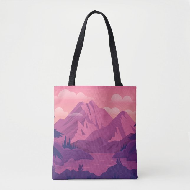 Tote Bag Paysage de la nature pourpre (Devant)