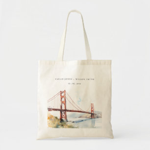 Tote Bag Paysage de mariage du pont Golden Gate de San Fran