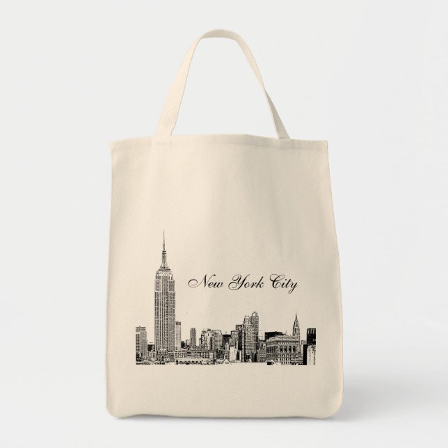 Tote Bag Paysage de NYC gravé 01 (Devant)