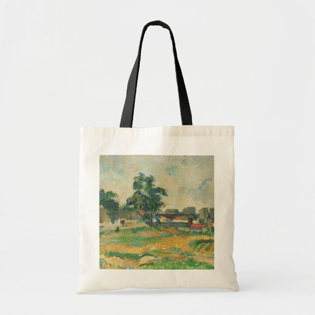 Tote Bag Paysage de Paul Cezanne | près de Paris, C. 1876 (Devant)