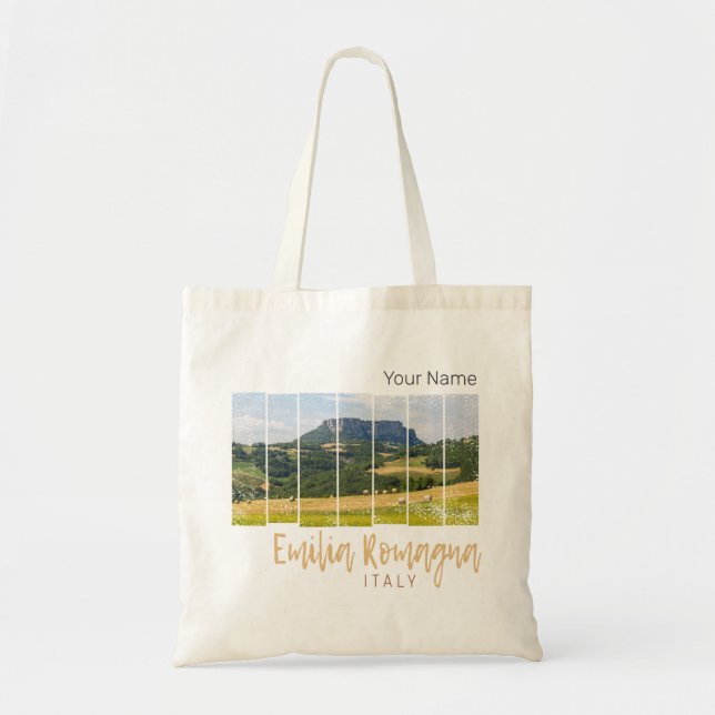 Tote Bag Paysage d'Émilie-Romagne Italie Souvenir Vintage (Devant)