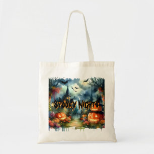 Tote Bag Paysage d'Halloween éffrayant et magnifique Aquare