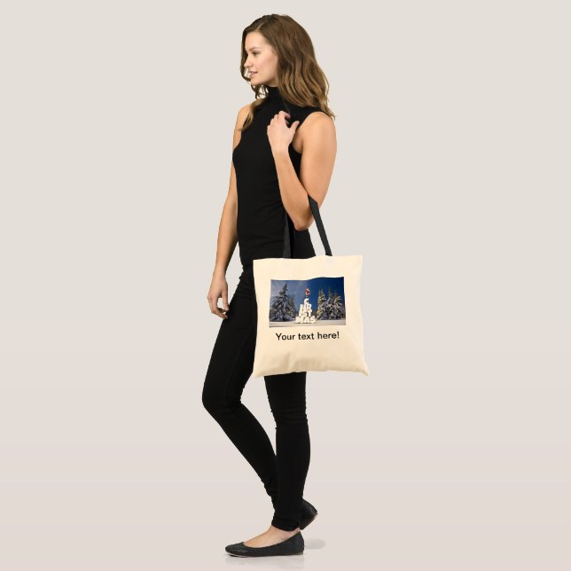 Tote Bag Paysage d'hiver de Noël (Devant (modèle))