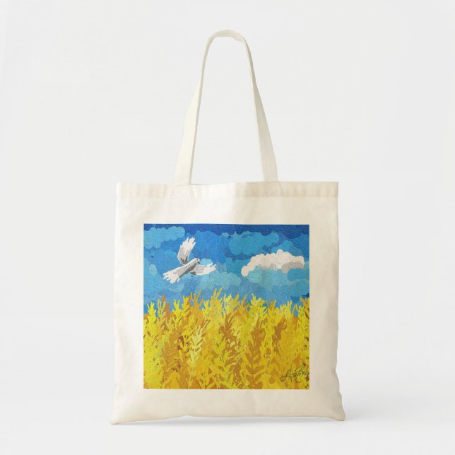Tote Bag Paysage du drapeau ukrainien (Devant)