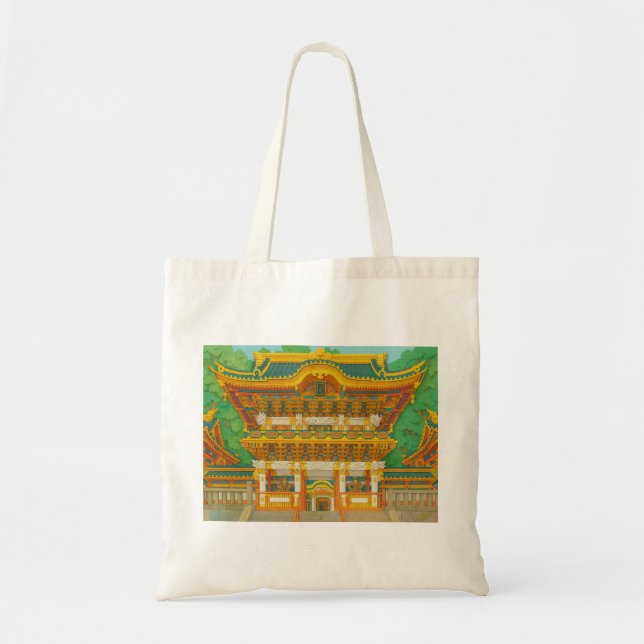 Tote Bag Paysage JAPONAIS | Porte Yomeimon | Découpage du p (Devant)