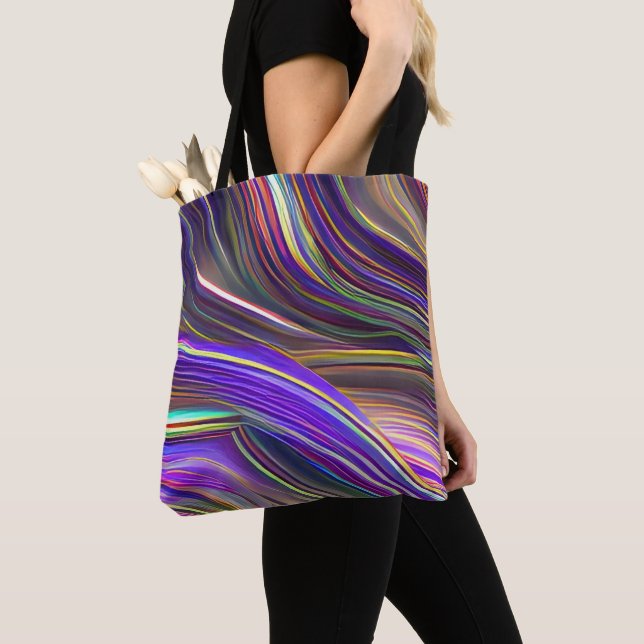 Tote Bag Paysage marin abstrait Vagues fracturées 24 (De près)