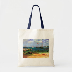 Tote Bag Paysage marin vintage, port de Nassau par Bierstad