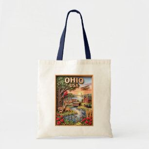 Tote Bag Paysage multicouche 3D de voyage en Ohio Faune Cou