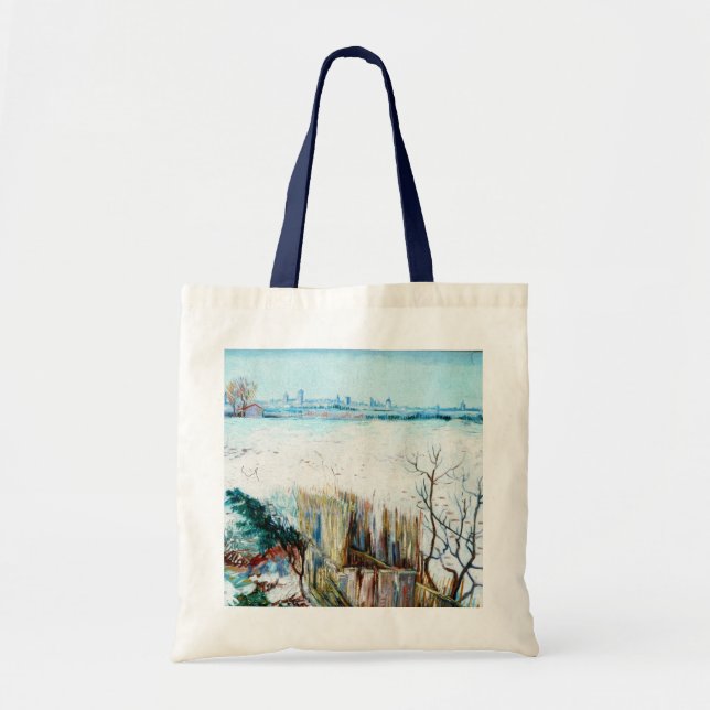 Tote Bag Paysage neigeux avec Arles par Vincent van Gogh (Devant)
