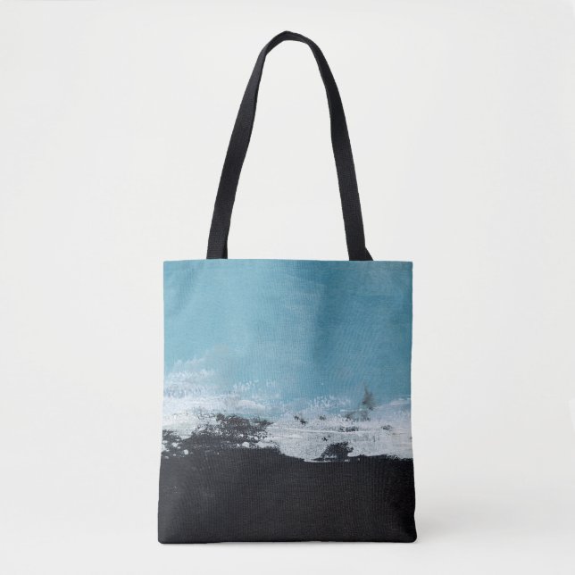 Tote Bag Paysage peint à la main Abstrait (Devant)