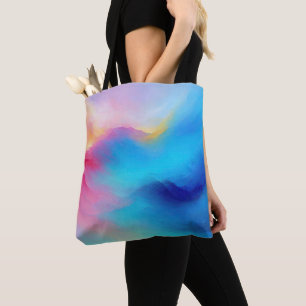 Tote Bag Paysage rose et bleu "Shroudglen".