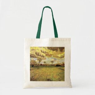 Tote Bag Paysage sous un ciel orageux par Vincent van Gogh