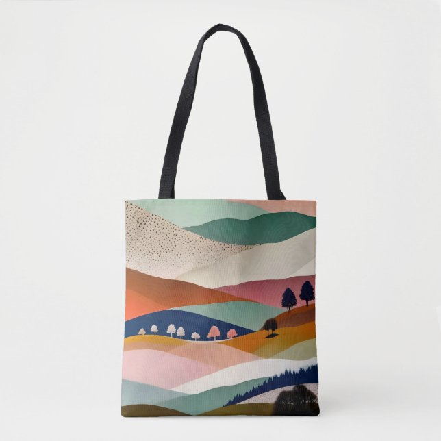 Tote Bag Paysage texturé (Devant)