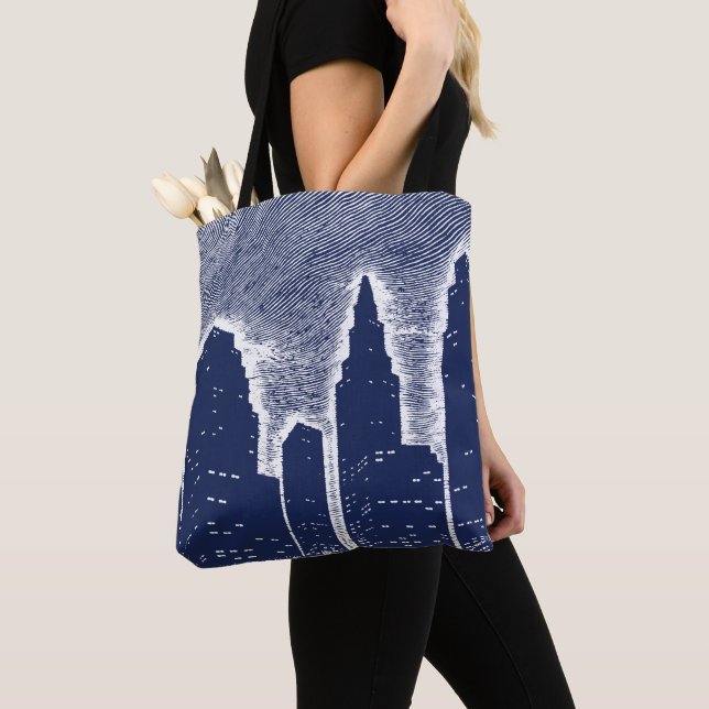 Tote Bag Paysage urbain de Big City Night Lights (De près)