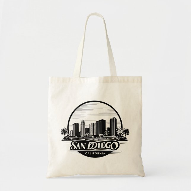 Tote Bag Paysage urbain de San Diego Californie (Devant)