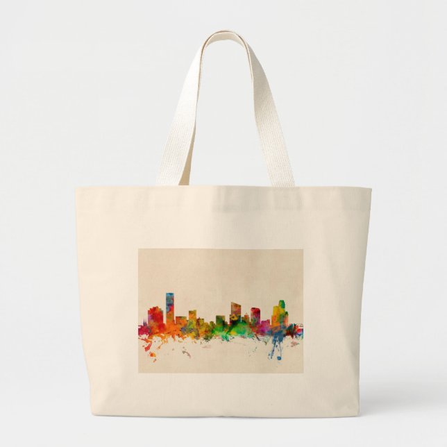 Tote Bag Paysage urbain d'horizon de Grand Rapids Michigan (Devant)